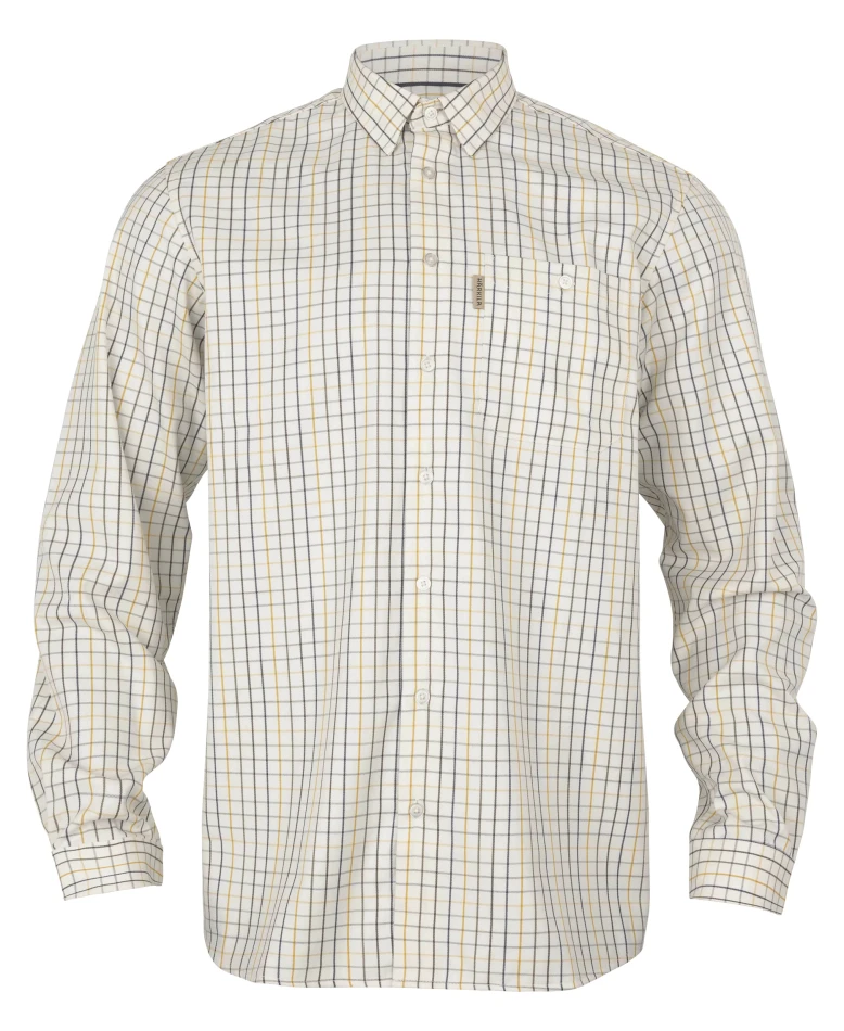 Harkila Haywood Wool Blend LS Shirt, kolor: Arrowwood Yellow Check 1