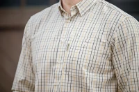 Harkila Haywood Wool Blend LS Shirt, kolor: Arrowwood Yellow Check 6