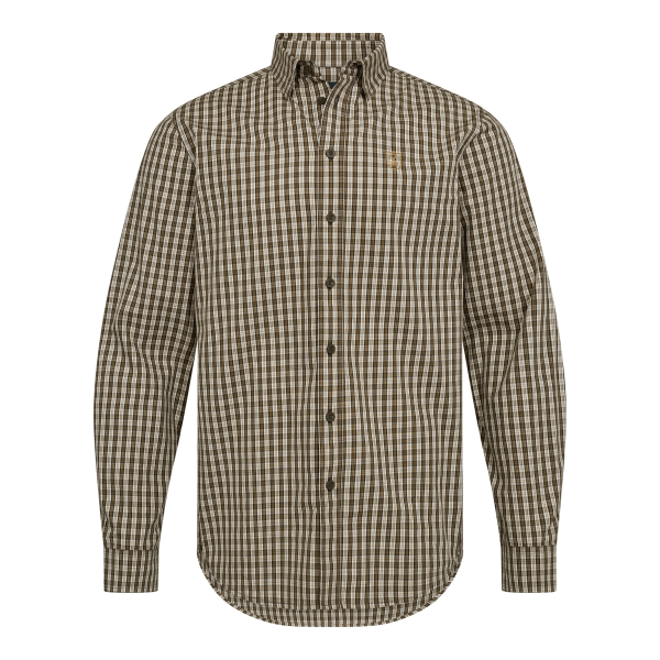 Baldwin Shirt | 8948 Brown Check -1