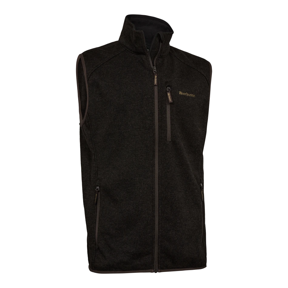 Moor Knitted Waistcoat | 571 Brown Leaf -1