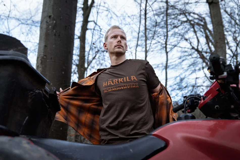 Harkila Scandinavian S/S T-shirt, kolor: Shadow Brown 3