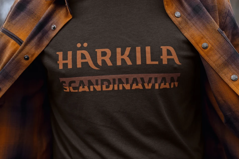 Harkila Scandinavian S/S T-shirt, kolor: Shadow Brown 4