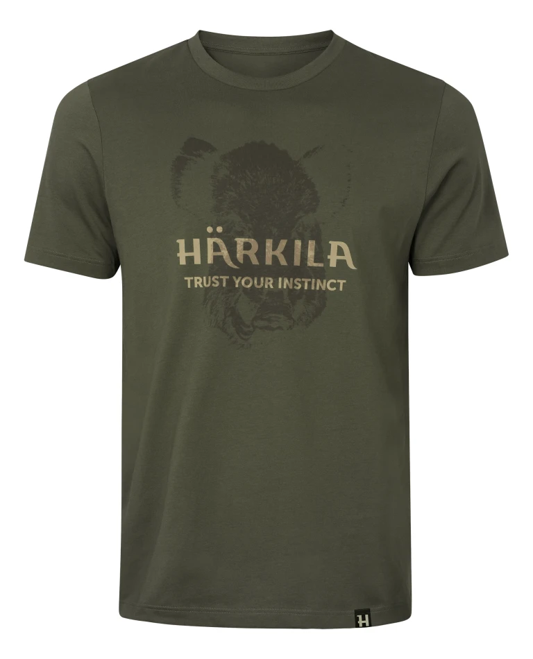 Harkila Wildboar Logo S/S T-shirt, kolor: Forest Night 1