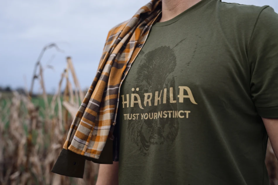 Harkila Wildboar Logo S/S T-shirt, kolor: Forest Night 2