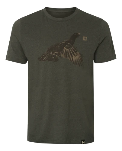 Harkila Topp S/S T-shirt - koszulka z nadrukiem głuszca (50% bawełna)