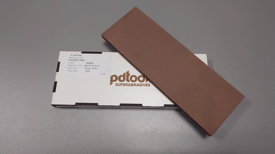 PDTools DUAL GRIT CBN Expert PRO 550–1500 grit – dwustronny kamień CBN do ostrzenia ręcznego
