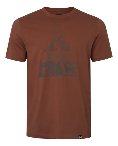 Harkila Nature S/S T-shirt - uniwersalna koszulka bawełniana z nadrukiem