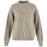 Ovik Cable Knit W | 021 Fog -1