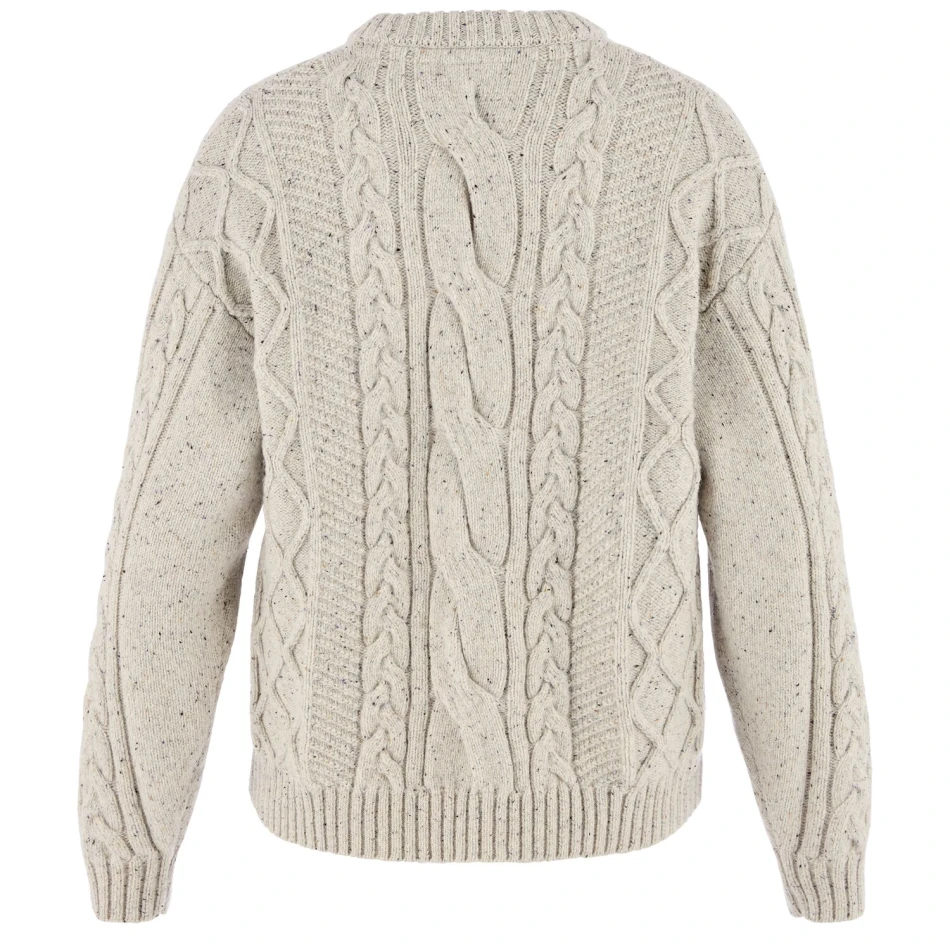Ovik Cable Knit W | 113 Chalk White -2