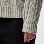 Ovik Cable Knit W | 113 Chalk White -5