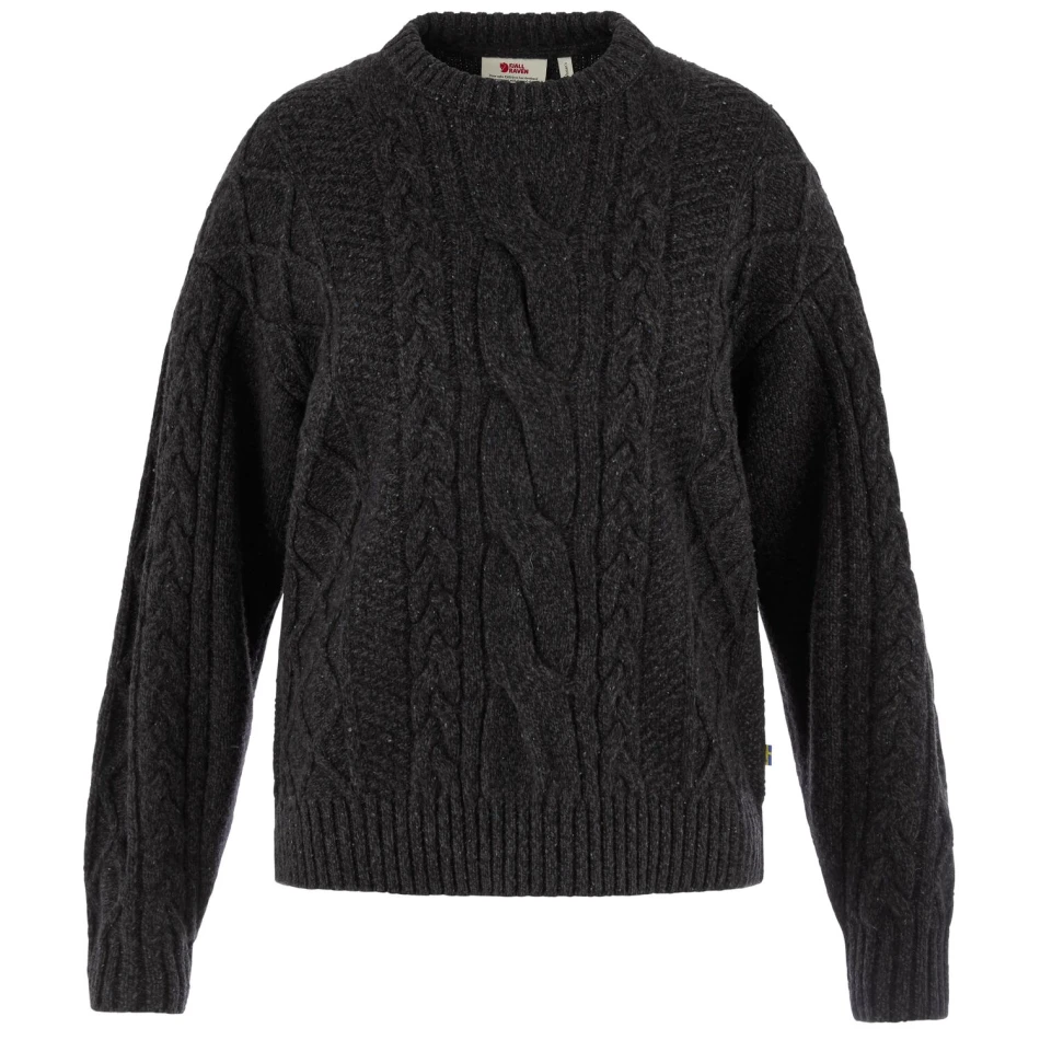 Ovik Cable Knit W | 550 Black -1