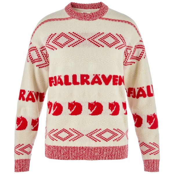Fjallraven Jacquard Knit W | 113-334 Chalk White/True Red -1