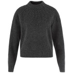Ovik Solid Jacquard Knit W | 030 Dark Grey -1
