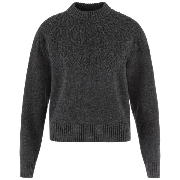 Ovik Solid Jacquard Knit W | 030 Dark Grey -1