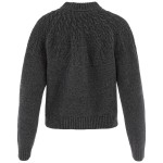 Ovik Solid Jacquard Knit W | 030 Dark Grey -2