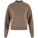 Ovik Solid Jacquard Knit W | 244 Suede Brown -1