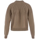 Ovik Solid Jacquard Knit W | 244 Suede Brown -2