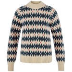 Ovik Jacquard Knit W | 191-555 Light Beige/Dark Navy -1