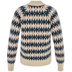 Ovik Jacquard Knit W | 191-555 Light Beige/Dark Navy -2