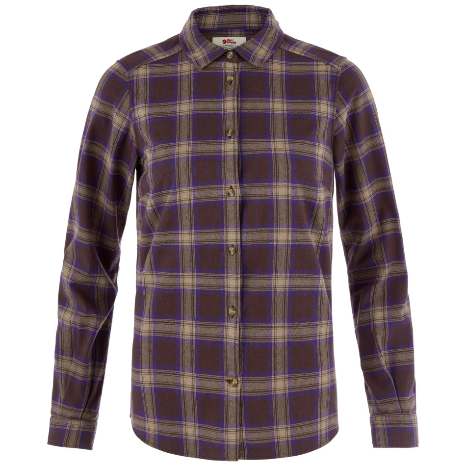 Ovik Classic Flannel Shirt W | 294-425 Black Oak/Dark Violet -1