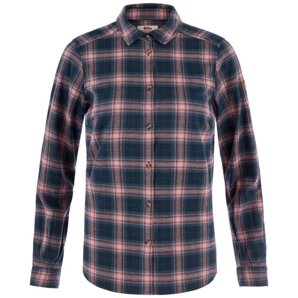 Ovik Classic Flannel Shirt W | 555-300 Dark Navy/Dusty Rose -1