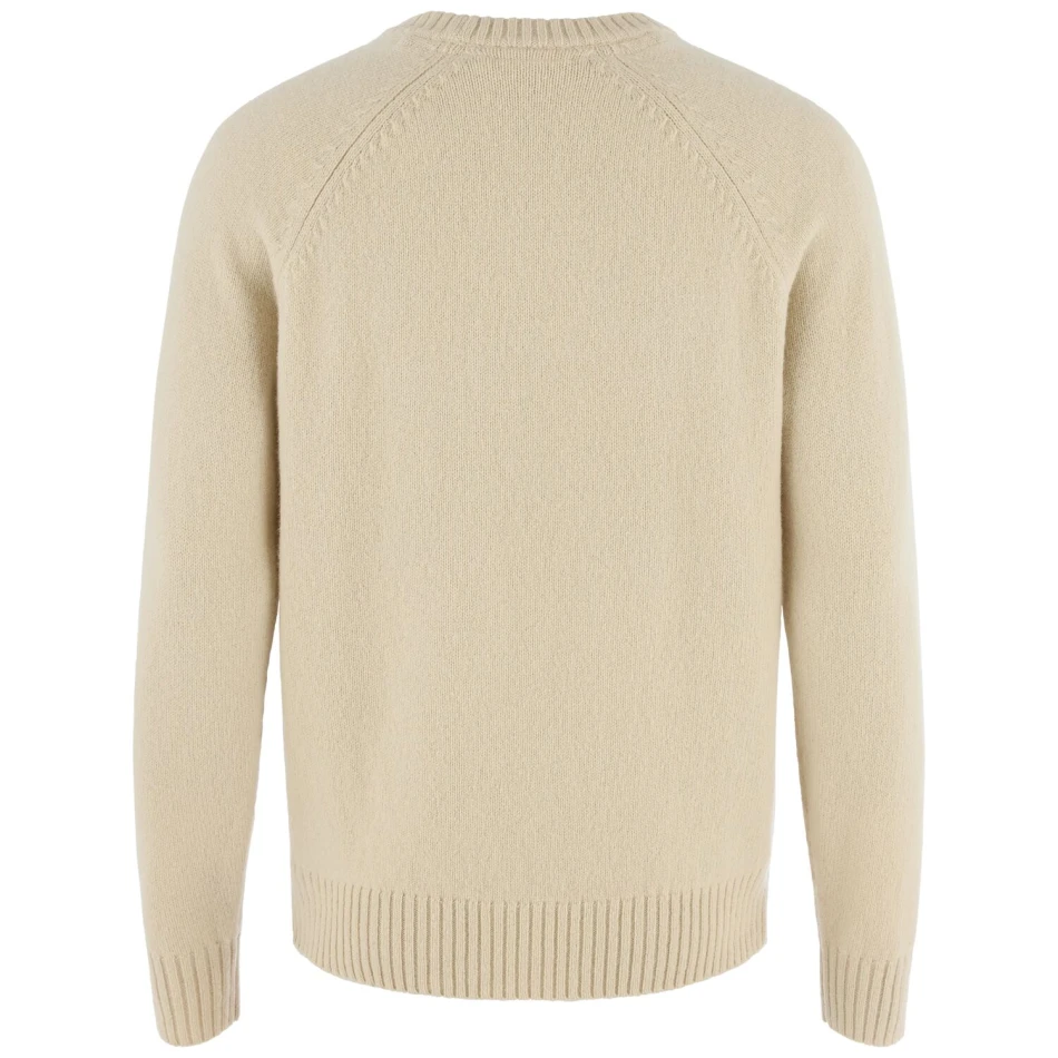 Fjallraven Logo Knit Sweater M | 191 Light Beige -2