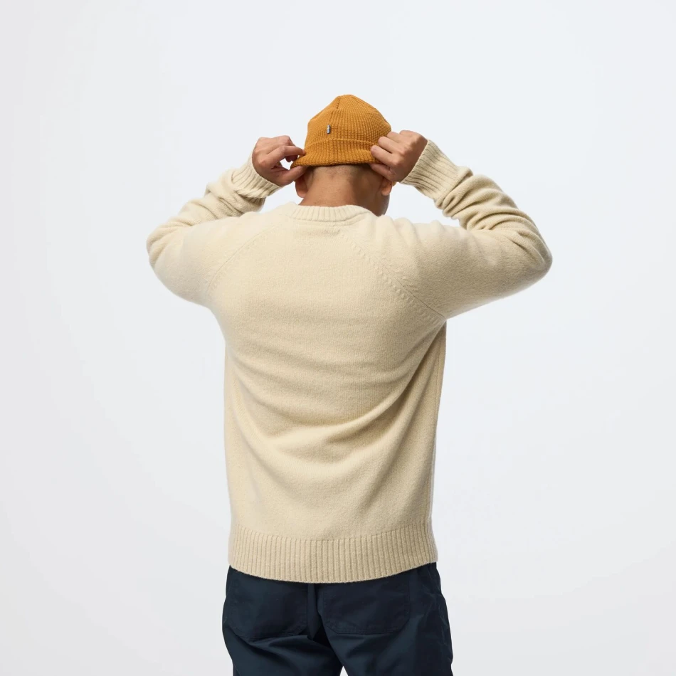 Fjallraven Logo Knit Sweater M | 191 Light Beige -4