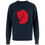 Fjallraven Logo Knit Sweater M | 555 Dark Navy -1