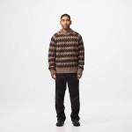 Ovik Jacquard Knit M | 244-294 Suede Brown/Dark Oak -3
