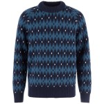 Ovik Jacquard Knit M | 555-534 Dark Navy/Indigo Blue -1