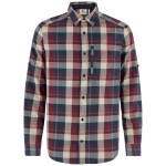 Fjallglim Regular Shirt M | 555-352 Dark Navy/Maroon -1