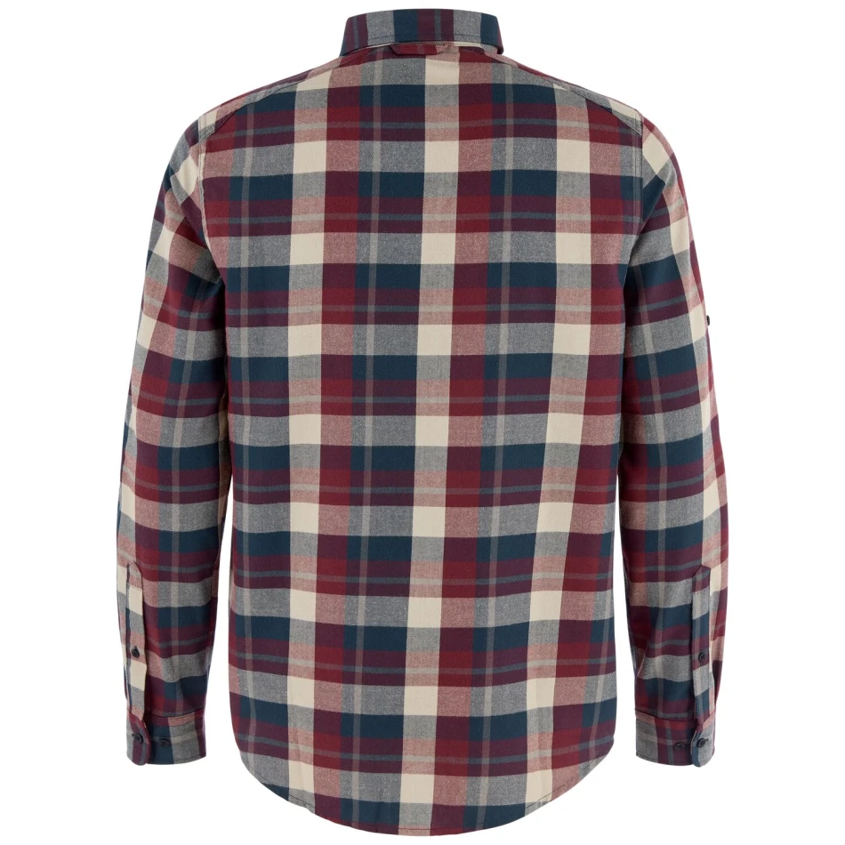 Fjallglim Regular Shirt M | 555-352 Dark Navy/Maroon -2