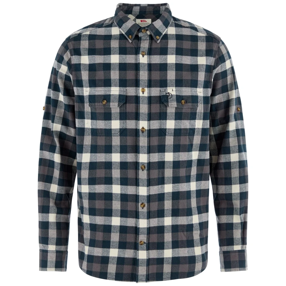 Skog Relaxed Shirt M | 555-113 Dark Navy/Chalk White -1