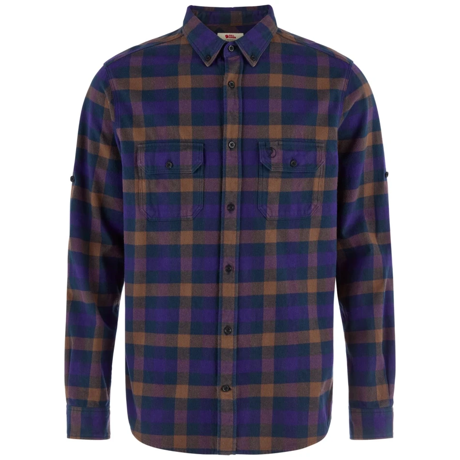 Skog Relaxed Shirt M | 555-425 Dark Navy/Dark Violet -1