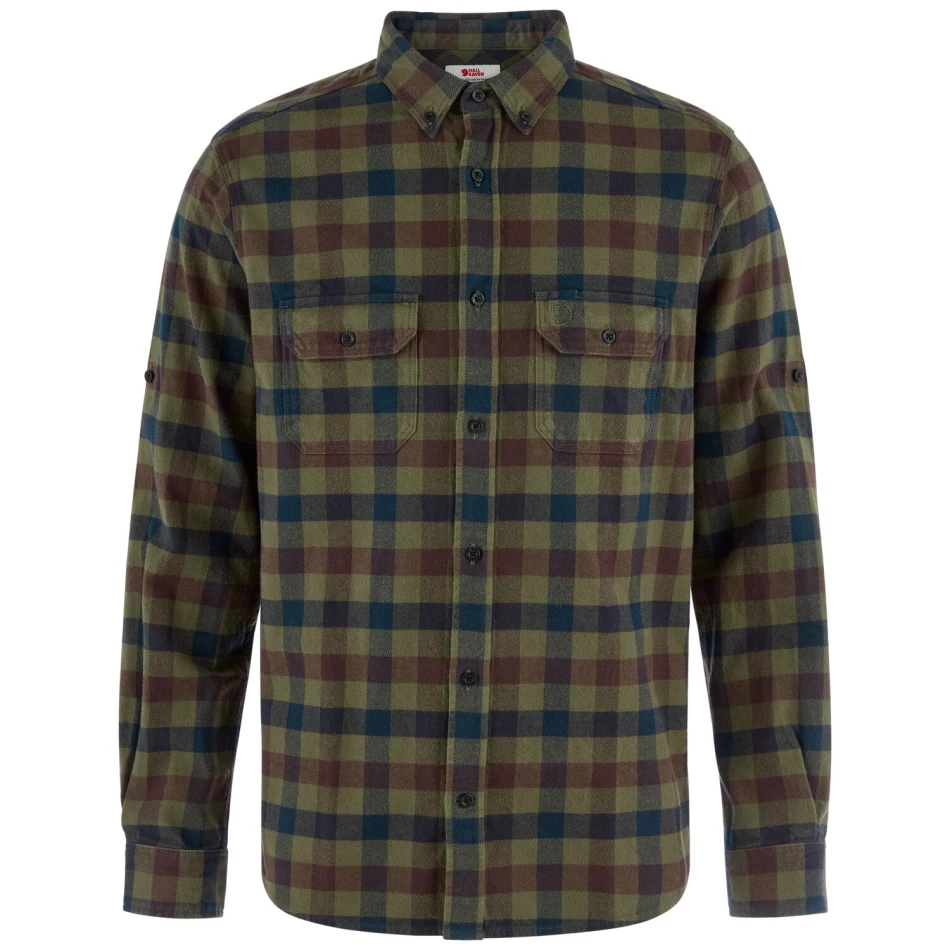 Skog Relaxed Shirt M | 625-555 Laurel Green/Dark Navy -1