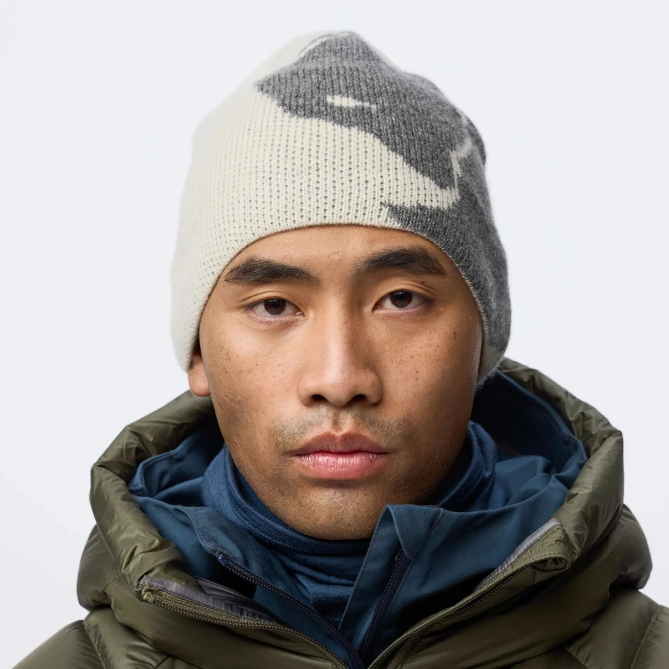 Bergtagen Jacquard Beanie | 113-020 Chalk White-Grey