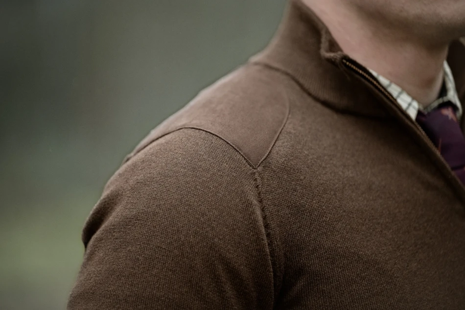 Seeland Pine Half Zip Sweater, kolor: Dark Brown 5