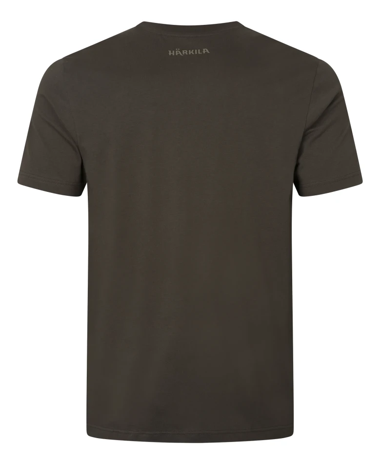 Harkila Logo Band S/S T-Shirt, kolor: Shadow Brown/Tarmac