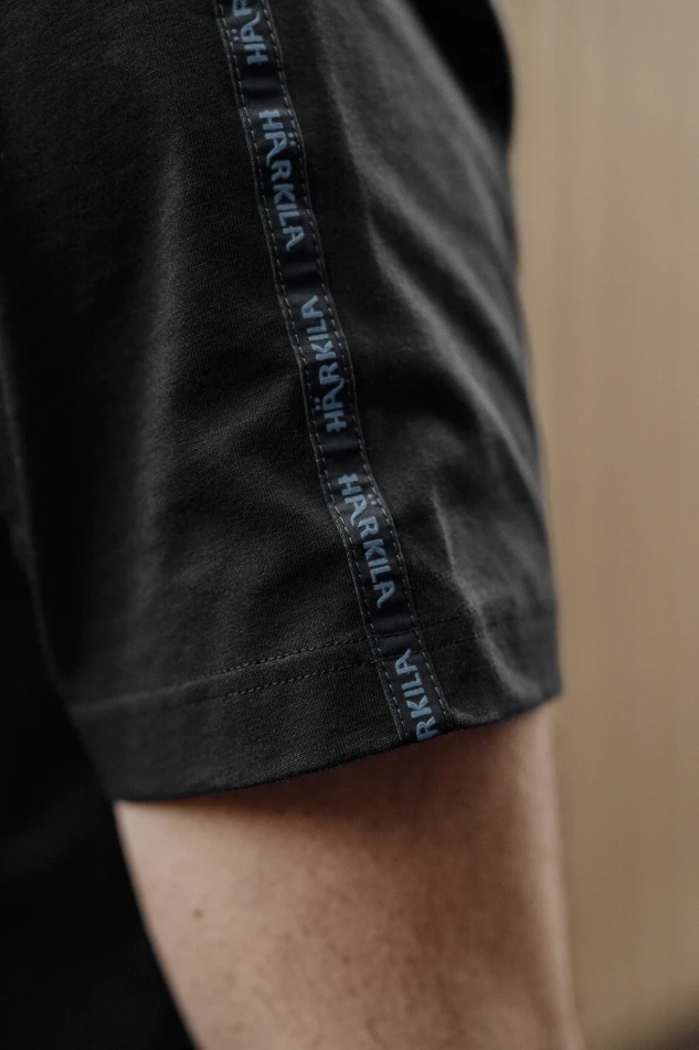 Harkila Logo Band S/S T-Shirt, kolor: Anthracite/Sea Blue