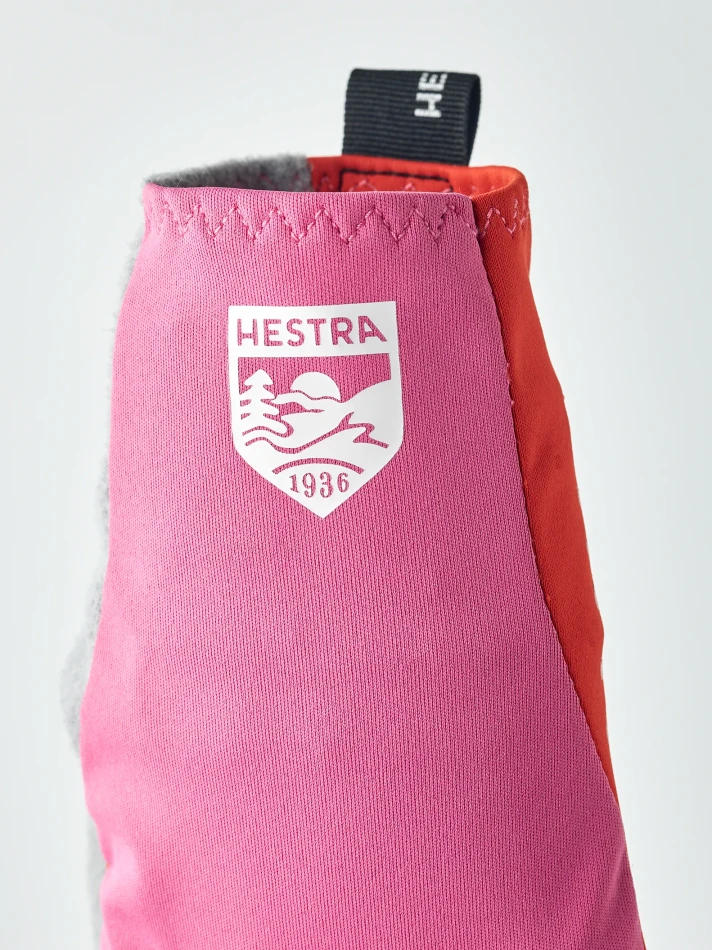 Hestra Runners - 5 finger - 920550 Cerise & Light red