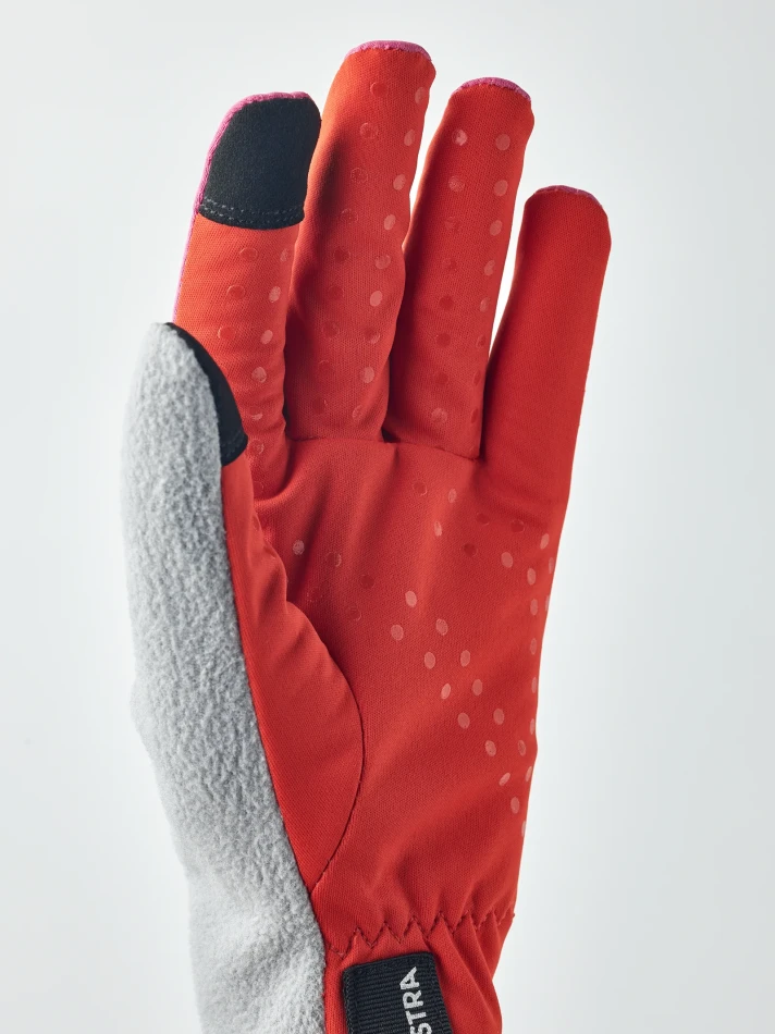 Hestra Runners - 5 finger - 920550 Cerise & Light red