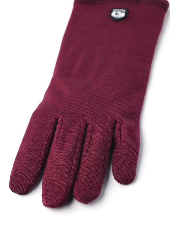Hestra Merino Wool Liner Long - 590 Bordeaux