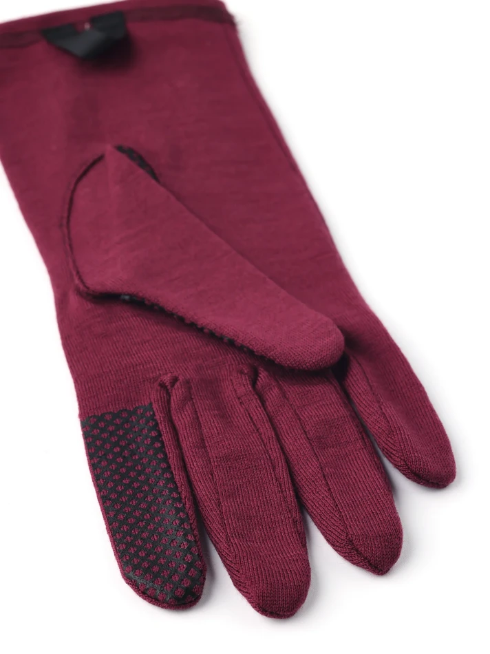 Hestra Merino Wool Liner Long - 590 Bordeaux