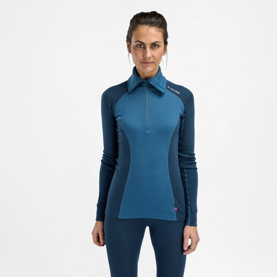 Aclima WarmWool Polo W, kolor 498 - Blue Fusion / Midnight Navy