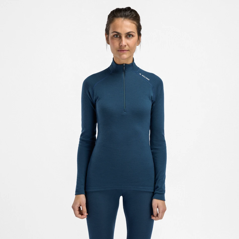 Aclima WarmWool Mockneck W, kolor 485 - Midnight Navy