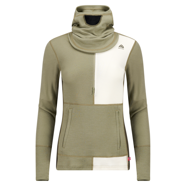 Aclima WarmWool Headsweater w/zip W, kolor: 495 - Aloe/Nature/Tarmac
