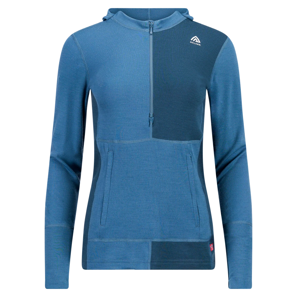 Aclima WarmWool Headsweater w/zip W, kolor: 498 - Blue Fusion/ Midnight Navy