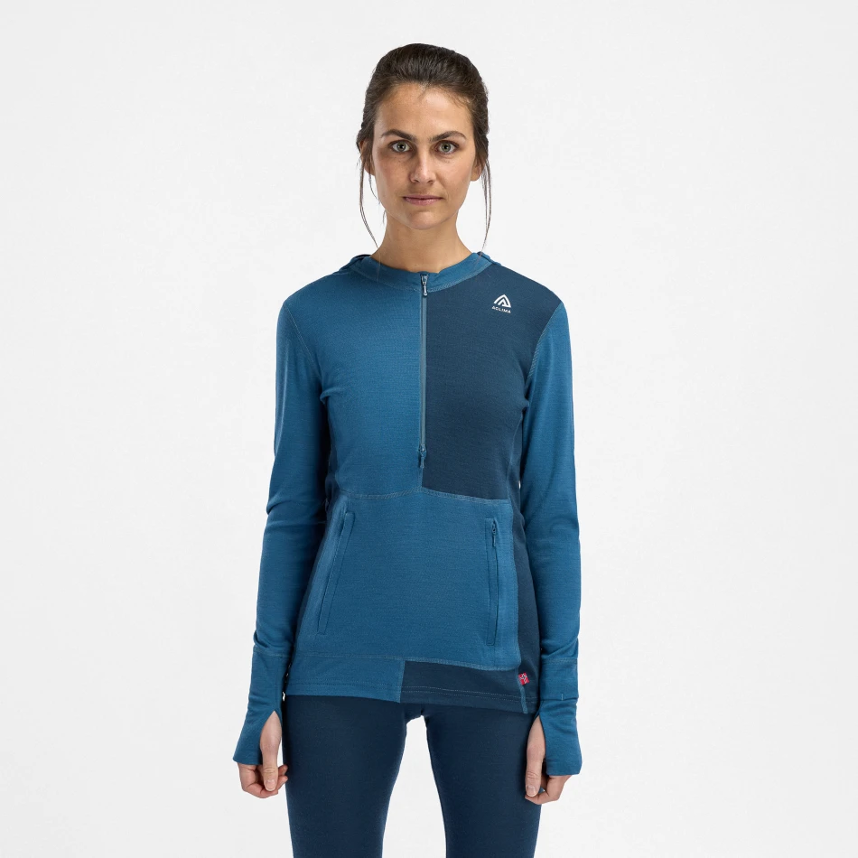 Aclima WarmWool Headsweater w/zip W, kolor: 498 - Blue Fusion/ Midnight Navy