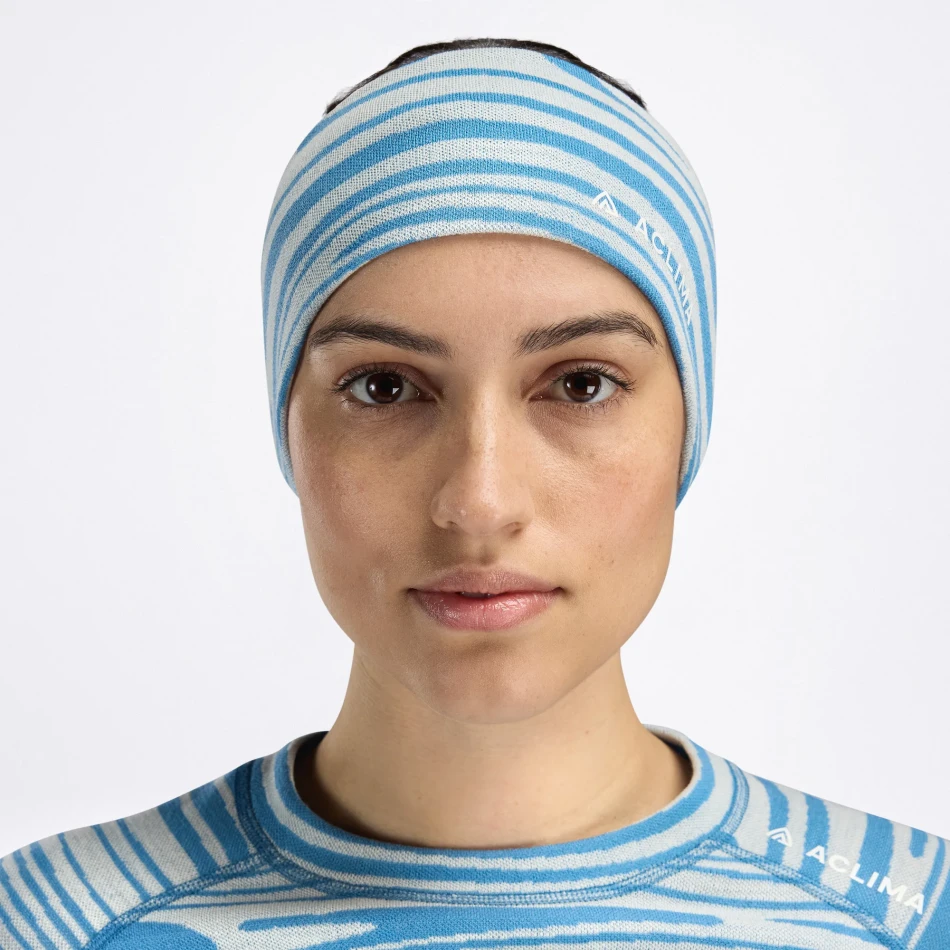 Aclima WarmWool Headband, kolor: 488 - Niagara Motion