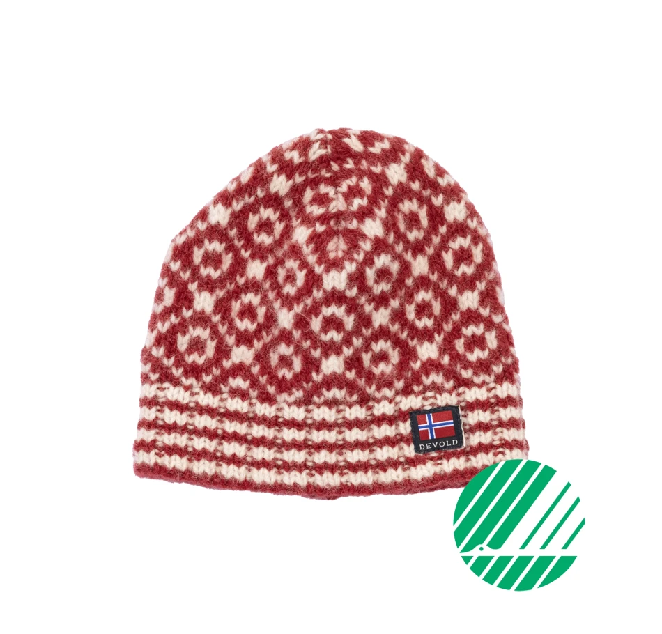 Svalbard Wool Beanie, kolor: 207A - Hindberry / Offwhite